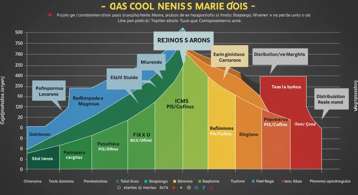 Infográfico detalhando a composição do preço final dos combustíveis no Brasil, incluindo impostos e custos de produção.