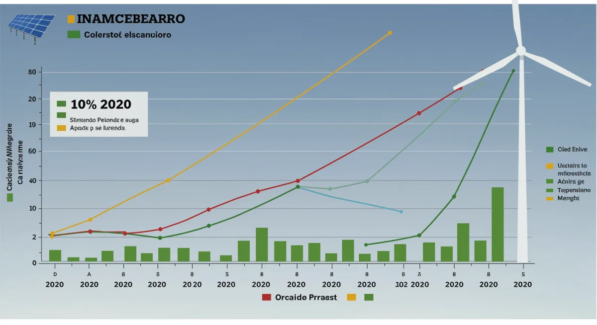 Gráfico mostrando o crescimento projetado da energia solar e eólica no Brasil até 2025.
