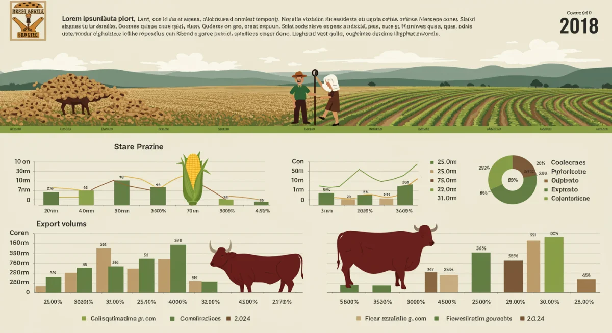 Infográfico detalhando os principais produtos do agronegócio brasileiro exportados em 2024.
