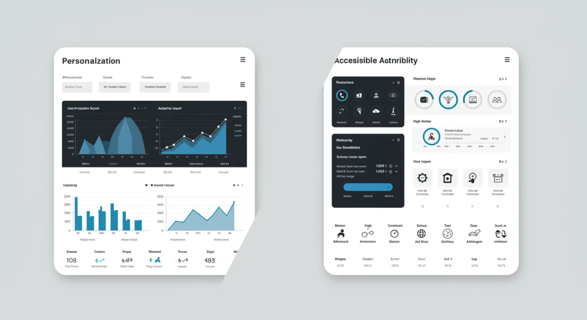 Exemplo de interface personalizada e acessível, demonstrando como esses princípios de UX/UI se complementam para uma melhor experiência do usuário.